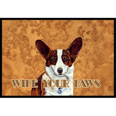 Micasa 24 x 36 In. Cardigan Corgi Wipe Your Paws Indoor Or Outdoor Mat MI54952